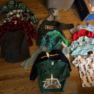 2T boys shirt lot- 18 items